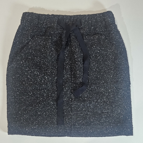 Loft Wool Blend Mini Skirt Womens XXS‎ Petite Dark Grey Stretcy Classic Cocktail - Picture 1 of 5
